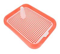 Artibetter Inodoro Antideslizante para Perros de Interior Tamaño Mediano y Grande, Bandeja de Plástico PP Tipo Rejilla para Entrenamiento de Cachorros, Baño Portátil para Mascotas Color Rosa