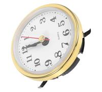 Artibetter Inserto de Reloj de Cuarzo Silencioso de 65 Mm, Cabezal Redondo para Bricolaje, Repuesto Números Arábigos Dorados, Mecanismo Preciso para Decoración y Reparación de Relojes