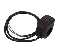 ARTIBETTER Interruptor de Manillar 7/8 Interruptor de Luz del Manillar para Motocicleta Negro con Indicador LED Resistente al Agua para Luces Antiniebla y Conducción Nocturna