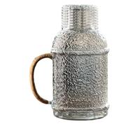Artibetter Jarra de Agua de Vidrio Resistente al Calor 2l Diseño Práctico para Fiestas y Reuniones en Casa, Juego de Jarra y Vaso para Servir Bebidas