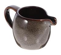 Artibetter Jarra de Cerámica para Crema y Salsa con Asa, Boquilla Estrecha, Capacidad Media, Color Gris Escamoso, Dispensador Multifuncional para Café y Leche en Cocina y Cafetería