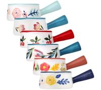 Artibetter Jarra de Leche de Cerámica 50 Ml con Asa Ergonómica, Set de 6 Unidades Multicolor, Resistente a Altas Temperaturas para Café, Espresso y Jarabe en Cocina Doméstica