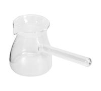 Artibetter Jarra de Vidrio Borosilicato 350ml Transparente Mango Lateral para Café Turco y Leche, Recipiente Multiusos para Espumador de Leche y Salsa, Adecuado para Hogar y Cafetería