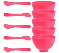 Artibetter Juego de 10 Piezas Cuencos para Mascarilla Facial Rosa Oscuro, Plástico Pp, Aplicador para Mezclar Mascarillas, Set DIY Cuidado de Piel para Uso Casero y Profesional