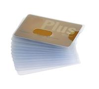 Artibetter Juego de 12 Protectores Transparentes para Identificación y Tarjetas de Crédito, Funda Práctica de Plástico Blanco Adapta a Tarjetas Comunes y Porta Autobús