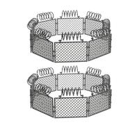 ARTIBETTER Juego de 2 Vallas de Juguete de Plástico Abs para Construcción, Mini Valla de Granja y Corral Flexible para Escenas de Guerra y Bloques de Construcción, Accesorios para Juegos