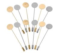 Artibetter Juego de 20 Alfileres de Cobre Reversos Redondos para Broches, Accesorios para Manualidades y Proyectos de Joyería, Ideales para Decorar Ropa y Sombreros