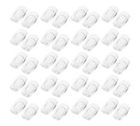 ARTIBETTER Juego de 20 Pares de Almohadillas Nasales Antideslizantes de Silicona Transparente Cuadradas para Gafas y Gafas de Sol Cómodas Repuesto para Puente Nasal