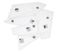 Artibetter Juego de 5 Plantillas de Acolchado Acrílicas para Coser, Reglas de Costura Patrones Precisos, Plantilla Hexagonal Bordado para Patchwork y Manualidades de Tela