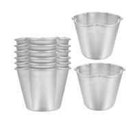 Artibetter Juego de 8 Moldes de Aluminio para Hornear, Molde para Tartas y Cupcakes Redondo Diseño Antiadherente y Distribución Uniforme de Calor para Repostería Casera
