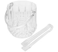 Artibetter Juego de Cubitera Multiusos Transparente de Gran Capacidad Pinzas para Hielo Cubo Práctico para Enfriar Botellas Bares Hoteles y Fiestas