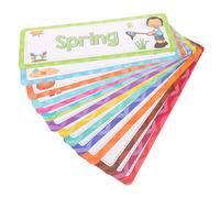 ARTIBETTER Juego de Tarjetas Didácticas en Inglés de 16 Piezas: Meses y Estaciones, Herramientas de Aprendizaje para Niños, Actividades de Jardín de Infancia, Multicolor, 27 x 9 cm
