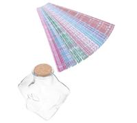 Artibetter Juego de Tiras de Papel de Origami y Mejora la Coordinación Mano-ojo Fácil de Llevar con Forma Estrellada y Botella de Vidrio para Obsequio de Cumpleaños de Niñas