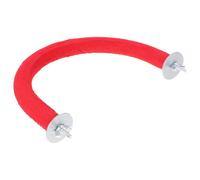 Artibetter Juguete para Pájaros Forma en U, Palo de Molienda para Loros y Periquitos, Plástico Rojo Fácil de Instalar para Desarrollar Equilibrio y Coordinación en Oficina