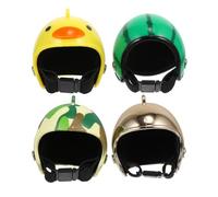 Artibetter Kit de 4 Cascos Protectores para Pollos y Aves, de Plástico Correas Ajustables, Protección contra Sol y Lluvia para Mascotas Divertidas y Creativas