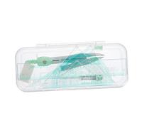 Artibetter Kit de Dibujo Técnico Portátiles y Fáciles de Llevar para Estudiantes 7 Piezas Compás Metálico y Plástico Color Aleatorio para Dibujo y Plantillas