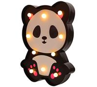 Artibetter Lámpara De Mesa Led Forma De Panda Infantil Con Diseño Kawaii Para Decoración De Habitaciones De Niño y Bebés Sin Baterías Luz De Escritorio y Mesita De Noche