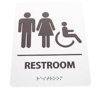 ARTIBETTER Letrero de Aseo Braille para Oficina Signo Accesible para Baño de Empleados Señalización para Personas con Discapacidad Diseño y para Públicos