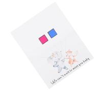 Artibetter Libro de Visitas para Revelación de Género Ñiño Cartel Árbol de Huellas Dactilares, Kit Decorativo para Shower, Incluye 1 Póster E3-1, 2 Tintas Azul y Rosa, 1 Hoja de Adhesivos
