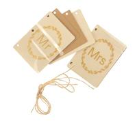 Artibetter Libro de Votos Matrimoniales de Madera 4 Piezas 2 Juegos Papel Kraft Artesanal Cuaderno Rústico para Boda y Compromiso Accesorio para Decoración y Recuerdos de Ceremonia