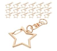 Artibetter Llavero con Diseño de Estrella de Cinco Puntas de Aleación de Zinc de Estrella Dorado y Forma de Ocho 30 Piezas Resistentes a Rayaduras para Uso Diario y Decoraciones Festivas