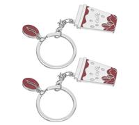 Artibetter Llavero Metálico Creativo de Taza de Café 2 Piezas, Ligero y Decorativo para Bolso de Compras o Mochila Escolar