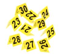 Artibetter Marcadores de Evidencia Acrílicos Triangulares Amarillos para Escena del Crimen y Señalización de Mesa, 10 Piezas Multipropósito y Fáciles de Usar