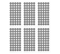 Artibetter Marcadores de Puntos de Reflectantes Película Pet Altamente Reflectante, 6 50 Pegatinas Escaneo 3D para Escáner 3D