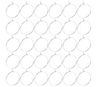 Artibetter Marcadores para Copas de Vino Reutilizables 25 MM de Acero al Carbono 200 Unidades Anillos Identificadores para Bebidas Bodas y Fiestas Colgantes Metálicos Ajustables para Vasos