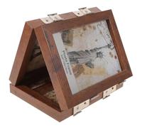 Artibetter Marco de Fotos Plegable de Sobremesa Vintage Color Marrón Oscuro, para 6 Fotos de 6 Pulgadas, Diseño Retro y Compacto Adecuado para Decoración del Hogar y Oficina