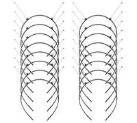 ARTIBETTER Marcos para Diademas DIY 24 Piezas Soporte de Diadema Negro de Plástico Cabello de Mujer Banda Cabello para Fiestas