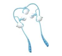 ARTIBETTER Masajeador de Cuello Manual Portátil 5 Bolas de Masaje, Rodillo para Puntos de Presión, Dispositivo para Aliviar Tensión y Rigidez Cervical, Color Azul, Uso en Casa y Oficina