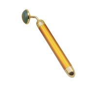 ARTIBETTER Masajeador Facial Eléctrico Dorado 24k Jade y Piedra Natural, Palo de Masaje Vibratorio para Rostro, Dispositivo Antienvejecimiento Portátil para Tonificar y Color Color Aleatorio