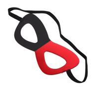 Artibetter Máscara de Disfraz Negra y Roja para Halloween y Cosplay, Media Cara de Eva Diseño Ajustable y Estilo Único para Fiestas Terroríficas