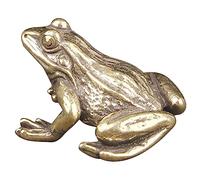 Artibetter Mascota De Té De Rana De Latón Figura Compacta Decorativa Multifuncional para Hogar Oficina Adorno De Mesa para Ceremonia De Té Y Regalo