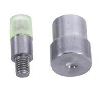 Artibetter Matriz de Ajuste para Remaches Manual 6mm, 2 Piezas, Acero y Goma, Colocador de Doble Tapa para Zapatos y Bolsos, Aumenta n Producción