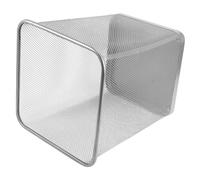 Artibetter Metal Trash Can Small Square Iron Waste Container For Bathroom And Office Open Top Paper Basket Practical Multi-use Storage Organizer