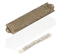 Artibetter Mezuzá de Aleación Símbolos Hebreos, Tamaño Compacto 132mm, Adorno Religioso Decorativo Vintage para Puerta y Hogar, Decoración Judía Sagrada Escritura Hebrea