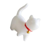 Artibetter Mini Figura de Gato de Porcelana Blanca Estatua Decorativa Pequeña para Escritorio y Hogar Adorno de Mini Estatuas Adecuado para Sala Dormitorio o Comedor