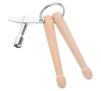Artibetter Mini Llavero de Baquetas de Madera y Metal para Bateristas y Amantes Música, Decoración Versátil para Bolso y Obsequio Original