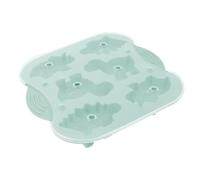 Artibetter Molde de Silicona para Hornear Dinosaurios 6 Cavidades, Molde para Pasteles y Galletas Diy, Silicona Grado Alimenticio, Color Verde Oscuro, Apto para Horno y Microondas, Adecuado