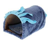 ARTIBETTER Nido para Pequeños Animales Túnel con Flecos Guarida Segura y Cómoda para Cobayas Hámsters y Conejos Cama Aislante y Refugio Privado para Mascotas Pequeñas