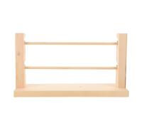 ARTIBETTER Organizador de Cintas de Madera Maciza de 2 Niveles Soporte para Carretes de Cintas y Washi Estante Compacto para Manualidades Almacenamiento para Sala de Costura y Decoración