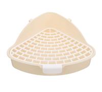 Artibetter Orinal de Entrenamiento Triangular para Conejos y Hámsteres, Caja de Arena de Plástico Pequeña, Borde Antisalpicaduras, Diseño Compacto para Esquinas, Baño para Mascotas Pequeñas