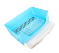 Artibetter Orinal para Conejo Cajón Extraíble Antisalpicaduras, Baño para Mascotas Pequeñas, Material Duradero, Compacto y Fácil de Limpiar, Adecuado para Entrenamiento en Color Aleatorio