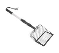 ARTIBETTER Pala con Mango Ajustable de 3 Secciones para Cenizas de Chimenea Metal Hueco Resistente al Calor, Adecuado para Barbacoas y Estufas de Leña en Jardín Familiar