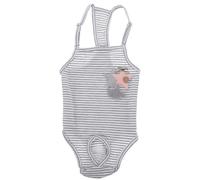 Artibetter Pañal para Perros Pequeños con Tirantes, Braguitas Sanitarias Reutilizables de Tela Transpirable Gris Talla S, Pantalones Absorbentes para Cachorros en Celo, Suministros
