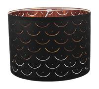 ARTIBETTER Pantalla de Lámpara Negra B en Forma de Media Luna Ondulada Cubierta de Lámpara de Tela Ligera y Decoración Interior Sombra Moderna y Salón