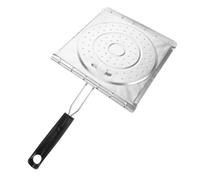 ARTIBETTER Parrilla para Arepas Colombianas de Inoxidable con Mango Plegable Resistente al Calor Rejilla sin Recubrimiento para Tostar Pan Asar Carne y Quesadillas para Camping y Cocina