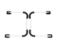 Artibetter Patas de Mesa Plegables 2 Piezas Soporte Reforzado Antideslizante, Patas de Hierro Blanco y Negro para Escritorio de Dormitorio, Accesorio Resistente para Muebles y Escritorio